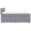Stella Homewares Box Spring Bed with Mattress Dark Grey Queen Fabric