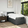 Stella Homewares Box Spring Bed with Mattress Dark Grey King Single Fabric