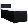 Stella Homewares Box Spring Bed with Mattress Black King Single Fabric