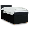 Stella Homewares Box Spring Bed with Mattress Black King Single Fabric