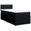 Stella Homewares Box Spring Bed with Mattress Black King Single Fabric