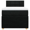 Stella Homewares Box Spring Bed with Mattress Black King Single Fabric