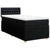 Stella Homewares Box Spring Bed with Mattress Black King Single Fabric