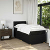 Stella Homewares Box Spring Bed with Mattress Black King Single Fabric