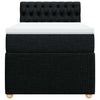 Stella Homewares Box Spring Bed with Mattress Black King Single Fabric