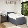Stella Homewares Box Spring Bed with Mattress Dark Grey King Single Fabric