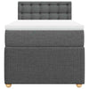 Stella Homewares Box Spring Bed with Mattress Dark Grey King Single Fabric
