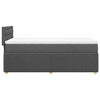 Stella Homewares Box Spring Bed with Mattress Dark Grey King Single Fabric