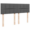 Stella Homewares Box Spring Bed with Mattress Dark Grey Double Fabric