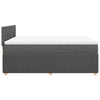 Stella Homewares Box Spring Bed with Mattress Dark Grey Double Fabric