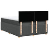 Stella Homewares Box Spring Bed with Mattress Dark Grey Double Fabric