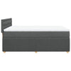 Stella Homewares Box Spring Bed with Mattress Dark Grey Double Fabric
