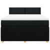 Stella Homewares Box Spring Bed with Mattress Black Queen Fabric