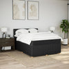 Stella Homewares Box Spring Bed with Mattress Black Queen Fabric