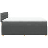Stella Homewares Box Spring Bed with Mattress Dark Grey Queen Fabric