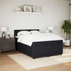 Stella Homewares Box Spring Bed with Mattress Black Queen Fabric