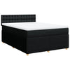 Stella Homewares Box Spring Bed with Mattress Black Queen Fabric