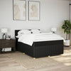 Stella Homewares Box Spring Bed with Mattress Black Queen Fabric