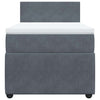 Stella Homewares Box Spring Bed with Mattress Dark Grey King Single Velvet