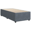 Stella Homewares Box Spring Bed with Mattress Dark Grey King Single Velvet