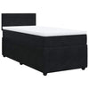Stella Homewares Box Spring Bed with Mattress Black King Single Velvet