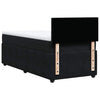 Stella Homewares Box Spring Bed with Mattress Black King Single Velvet