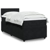 Stella Homewares Box Spring Bed with Mattress Black King Single Velvet