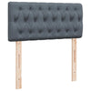 Stella Homewares Box Spring Bed with Mattress Dark Grey King Single Velvet