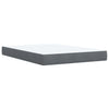 Stella Homewares Box Spring Bed with Mattress Dark Grey Double Velvet