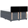 Stella Homewares Box Spring Bed with Mattress Dark Grey Double Velvet