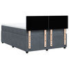 Stella Homewares Box Spring Bed with Mattress Dark Grey Queen Velvet