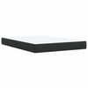 Stella Homewares Box Spring Bed with Mattress Black Queen Velvet