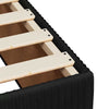 Stella Homewares Box Spring Bed with Mattress Black Queen Velvet