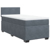 Stella Homewares Box Spring Bed with Mattress Dark Grey King Single Fabric