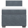 Stella Homewares Box Spring Bed with Mattress Dark Grey King Single Fabric