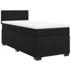 Stella Homewares Box Spring Bed with Mattress Black King Single Fabric