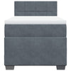 Stella Homewares Box Spring Bed with Mattress Dark Grey King Single Fabric