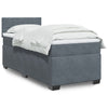 Stella Homewares Box Spring Bed with Mattress Dark Grey King Single Fabric