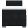 Stella Homewares Box Spring Bed with Mattress Black King Single Fabric