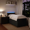 Stella Homewares Box Spring Bed with Mattress Black King Single Fabric