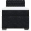 Stella Homewares Box Spring Bed with Mattress Black King Single Fabric