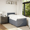 Stella Homewares Box Spring Bed with Mattress Dark Grey King Single Fabric