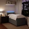 Stella Homewares Box Spring Bed with Mattress Dark Grey King Single Fabric