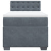 Stella Homewares Box Spring Bed with Mattress Dark Grey King Single Fabric