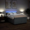Stella Homewares Box Spring Bed with Mattress Dark Grey Double Fabric