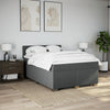 Stella Homewares Box Spring Bed with Mattress Dark Grey Double Fabric