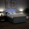 Stella Homewares Box Spring Bed with Mattress Dark Grey Double Fabric