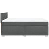 Stella Homewares Box Spring Bed with Mattress Dark Grey Double Fabric