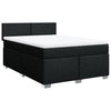 Stella Homewares Box Spring Bed with Mattress Black Queen Fabric