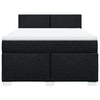 Stella Homewares Box Spring Bed with Mattress Black Queen Fabric